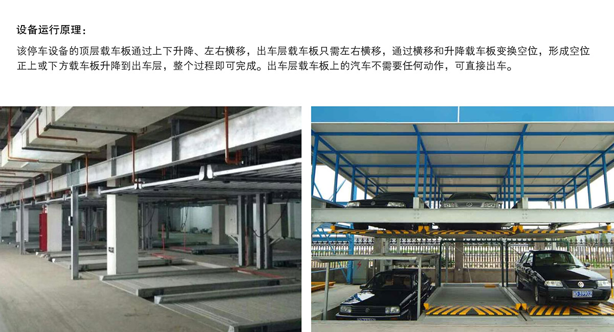 机械停车库负二正二地坑式PSH4D2四层升降横移立体停车设备运行原理.jpg
