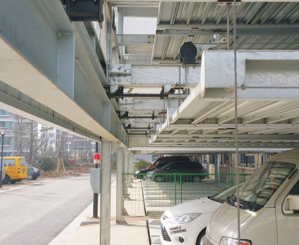 屏山机械停车库PSH2单列二层升降横移立体停车设备