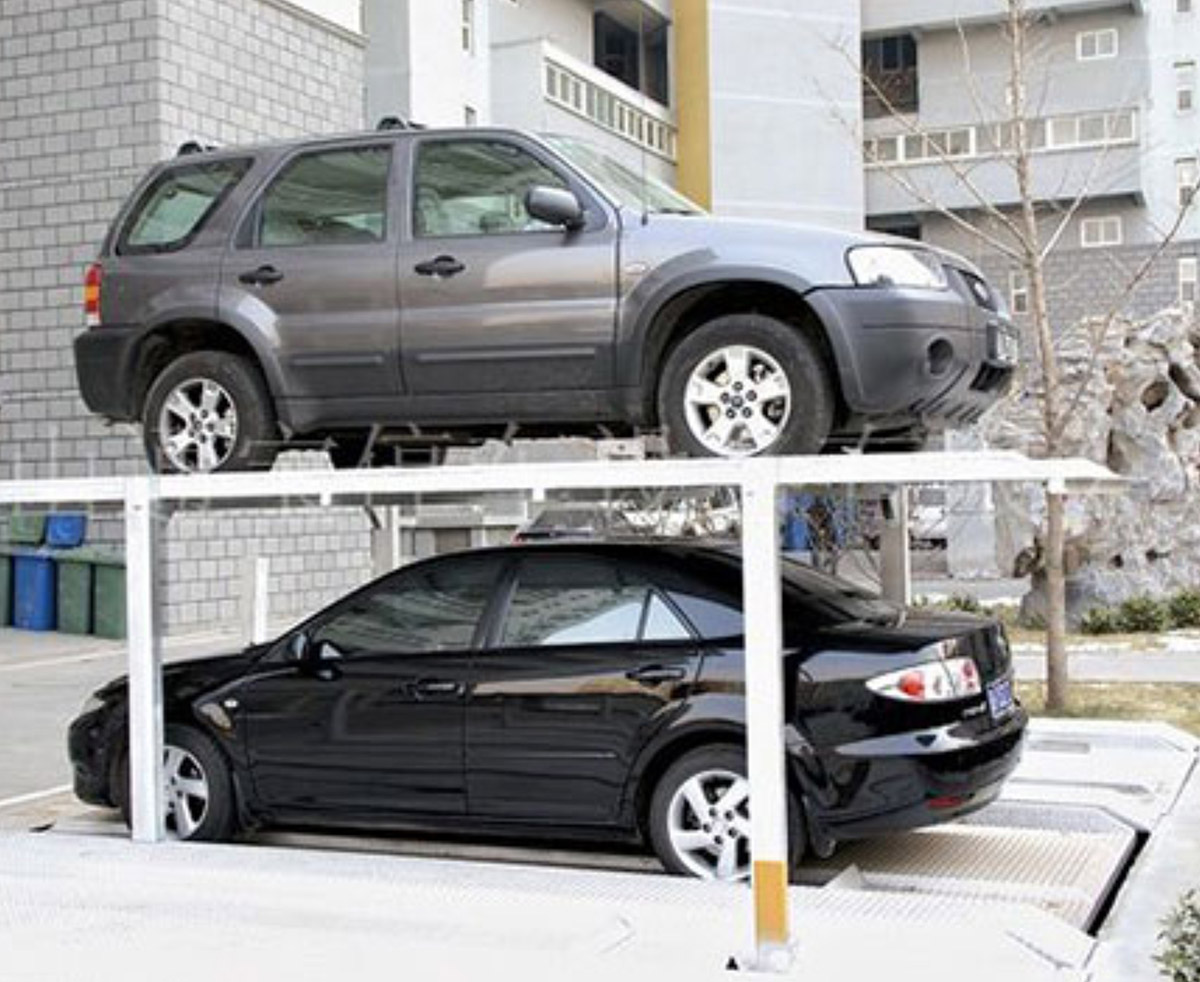 青海机械停车库PJS2-D1二层地坑式简易升降立体停车位